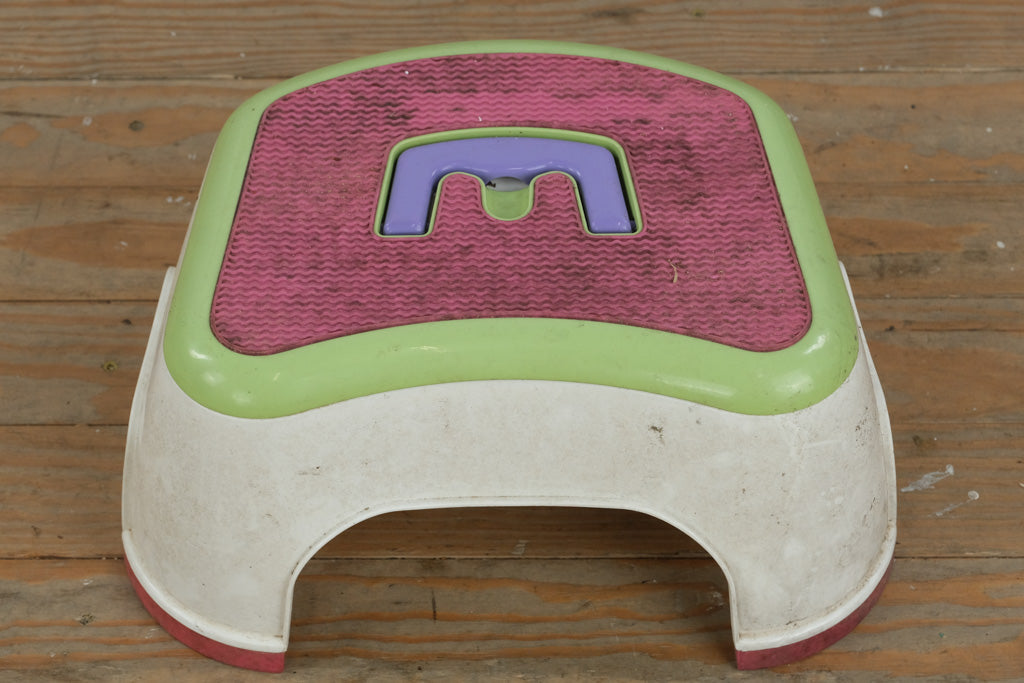 Children’s Plastic Step Stool – Green, Pink & Purple Non-Slip Toddler Booster Stool