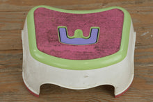 Load image into Gallery viewer, Children’s Plastic Step Stool – Green, Pink &amp; Purple Non-Slip Toddler Booster Stool
