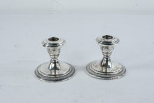 Load image into Gallery viewer, Wm Rogers Mfg Co Sterling Silver Weighted Candlesticks Pair 5A Vintage
