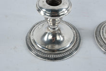 Load image into Gallery viewer, Wm Rogers Mfg Co Sterling Silver Weighted Candlesticks Pair 5A Vintage
