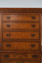 Load image into Gallery viewer, Sterling Ashmore Burled Wood Inlaid Secretary Highboy Chest
