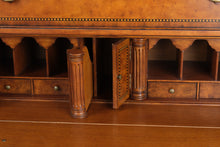 Load image into Gallery viewer, Sterling Ashmore Burled Wood Inlaid Secretary Highboy Chest
