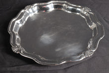 Load image into Gallery viewer, Sterling Silver Scalloped Edge Platter with Fans #2
