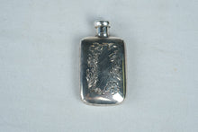 Load image into Gallery viewer, Antique Sterling Silver Miniature Perfume Flask Floral Engraved Scent Bottle
