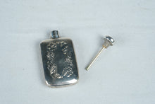 Load image into Gallery viewer, Antique Sterling Silver Miniature Perfume Flask Floral Engraved Scent Bottle
