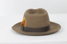 Load image into Gallery viewer, Stetson Fur Felt Fedora Hat with Feather - 6 7/8
