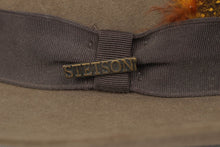Load image into Gallery viewer, Stetson Fur Felt Fedora Hat with Feather - 6 7/8
