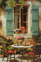 Load image into Gallery viewer, Steven Harvey Framed Wall Art Set Tuscan Door and Cafe Scene 25x31

