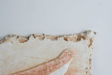 Load image into Gallery viewer, Pair Faux Stone Relief Bird Wall Plaques Rustic Mediterranean Cast Plaster Art 14 x 10
