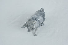 Load image into Gallery viewer, Hand Carved Gray Marble Bull Figurine Stone Sculpture 6.5 Inch
