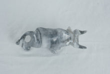 Load image into Gallery viewer, Hand Carved Gray Marble Bull Figurine Stone Sculpture 6.5 Inch
