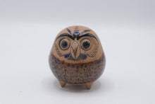 Load image into Gallery viewer, Mexican Tonala Pottery Owl Figurine Hand Painted Folk Art 3 Inch
