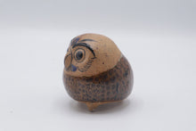 Load image into Gallery viewer, Mexican Tonala Pottery Owl Figurine Hand Painted Folk Art 3 Inch
