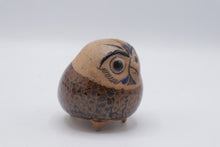 Load image into Gallery viewer, Mexican Tonala Pottery Owl Figurine Hand Painted Folk Art 3 Inch

