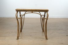 Load image into Gallery viewer, Stone Top Side Table with Wrought Iron Base

