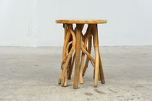 Load image into Gallery viewer, Rustic Twig Wood Side Table with Round Top and Natural Branch Base
