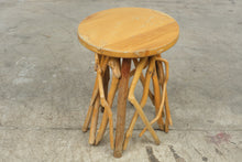 Load image into Gallery viewer, Rustic Twig Wood Side Table with Round Top and Natural Branch Base
