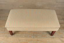 Load image into Gallery viewer, Striped Upholstered Storage Bench with Tapered Wood Legs
