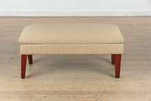 Load image into Gallery viewer, Striped Upholstered Storage Bench with Tapered Wood Legs
