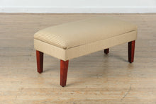 Load image into Gallery viewer, Striped Upholstered Storage Bench with Tapered Wood Legs
