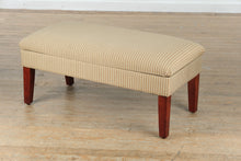 Load image into Gallery viewer, Striped Upholstered Storage Bench with Tapered Wood Legs
