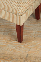 Load image into Gallery viewer, Striped Upholstered Storage Bench with Tapered Wood Legs
