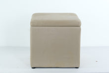 Load image into Gallery viewer, Beige Fabric Storage Cube with Removable Lid – 15&quot;
