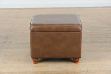 Load image into Gallery viewer, Brown Storage Cube Ottoman
