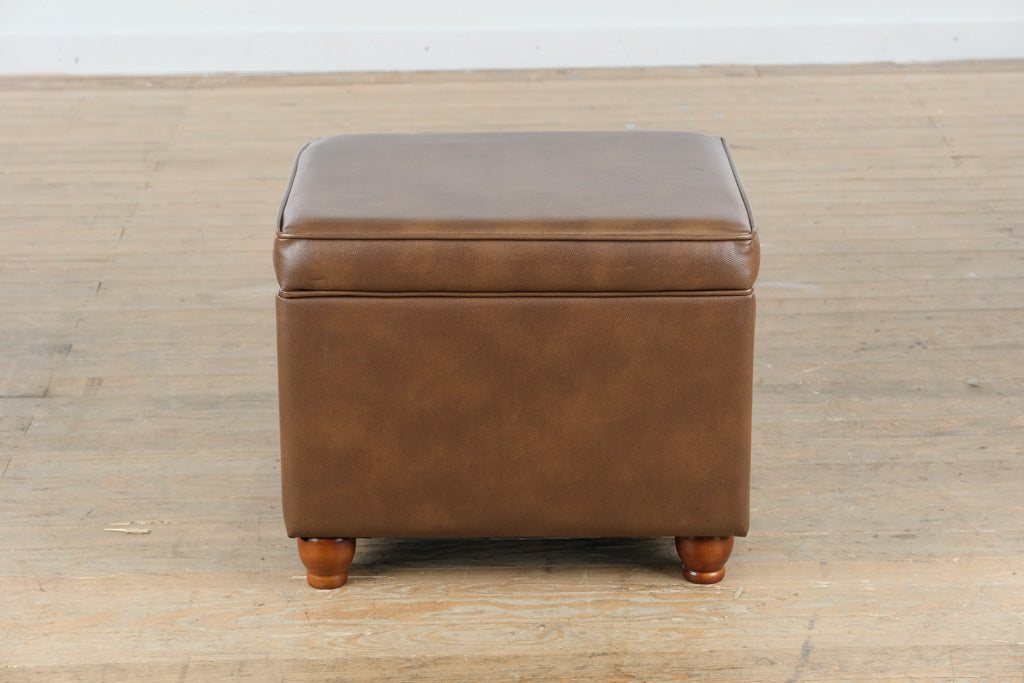 Brown Storage Cube Ottoman