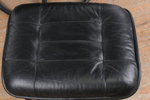Load image into Gallery viewer, Chair Works Black Leather Swivel Recliner Lounge Chair with Ottoman
