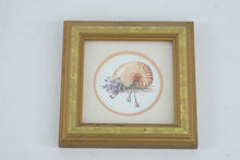 Load image into Gallery viewer, 🐚 Marilyn Simandle “Striped Shell &amp; Daisies” Framed Print – Vintage Coastal Wall Art
