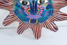 Load image into Gallery viewer, Mexican Folk Art Sun Face Wall Plaque Hand Painted Birds 10 Inch
