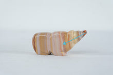 Load image into Gallery viewer, Stone Bear Fetish Carving Banded Calcite Animal Figurine Zuni Style
