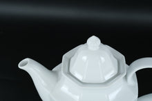 Load image into Gallery viewer, Studio Nova “Maison Blanche” Fine China Teapot – White Octagonal Design • 10" Wide • Elegant Modern Classic
