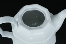 Load image into Gallery viewer, Studio Nova “Maison Blanche” Fine China Teapot – White Octagonal Design • 10" Wide • Elegant Modern Classic
