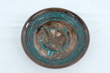 Load image into Gallery viewer, Ildfast Danish Studio Pottery Bowl Brown Turquoise Ceramic Dish 5 Inch
