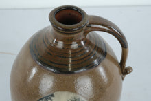 Load image into Gallery viewer, Signed Studio Pottery Stoneware Jug with Tree Motif on Wooden Base
