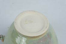 Load image into Gallery viewer, Signed Studio Art Pottery Bowl Iridescent Green Lavender Glaze 6 5 Inch
