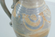 Load image into Gallery viewer, Handmade Studio Pottery Pitcher – Swirled Glaze, Sculpted Spout &amp; Handle – 10" Tall

