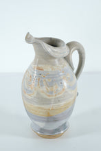 Load image into Gallery viewer, Handmade Studio Pottery Pitcher – Swirled Glaze, Sculpted Spout &amp; Handle – 10" Tall

