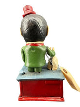 Load image into Gallery viewer, Cast Iron “Stump Speaker” Mechanical Bank – 10” Tall Collectible

