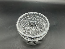 Load image into Gallery viewer, Clear Pressed Glass Creamer and Sugar Bowl Set Diamond Pattern Starburst Base
