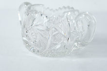 Load image into Gallery viewer, Vintage Cut Crystal Creamer Sugar Bowl Set Starburst Pattern
