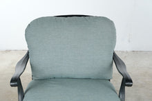 Load image into Gallery viewer, Summer Classics Black Cast Aluminum Outdoor Lounge Chair and Ottoman with Cushions
