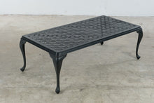 Load image into Gallery viewer, Summer Classics Black Cast Aluminum Lattice Outdoor Coffee Table
