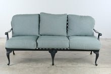 Load image into Gallery viewer, Summer Classics Black Cast Aluminum Outdoor Sofa with Cushions
