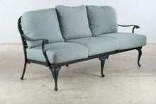 Load image into Gallery viewer, Summer Classics Black Cast Aluminum Outdoor Sofa with Cushions
