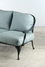 Load image into Gallery viewer, Summer Classics Black Cast Aluminum Outdoor Sofa with Cushions
