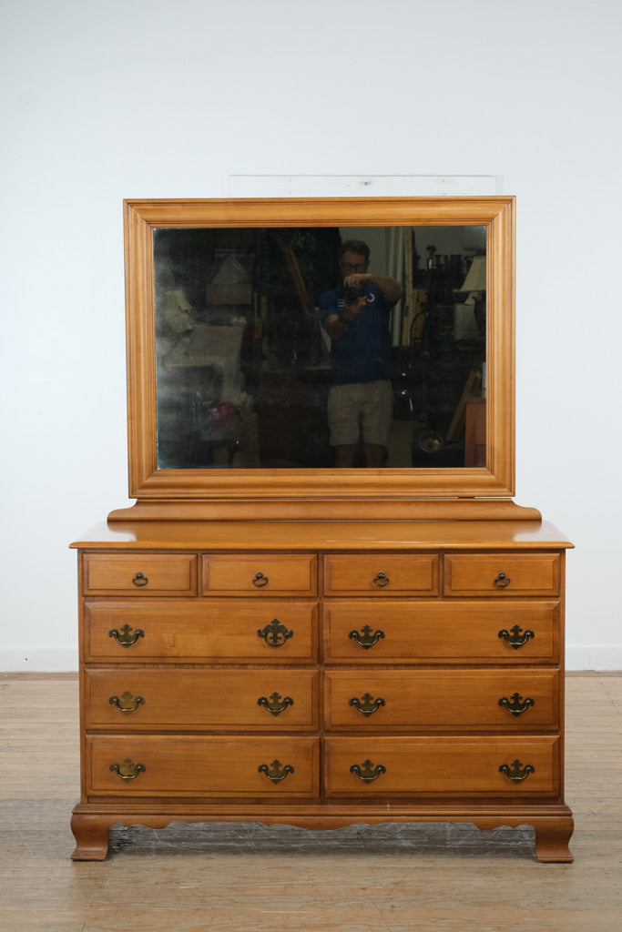 Vintage Sumter Cabinet Co. Dresser with Mirror – Solid Wood 12