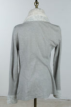Load image into Gallery viewer, Anthropologie Saturday Sunday Gray Faux Fur Open Front Cardigan Small
